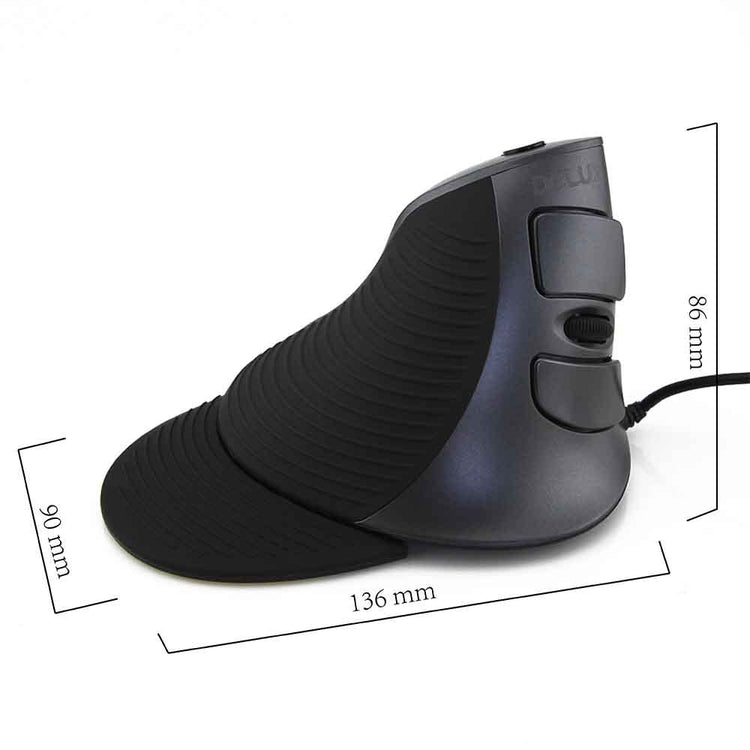 Ergonomic Vertical Mouse angled view for desktop use