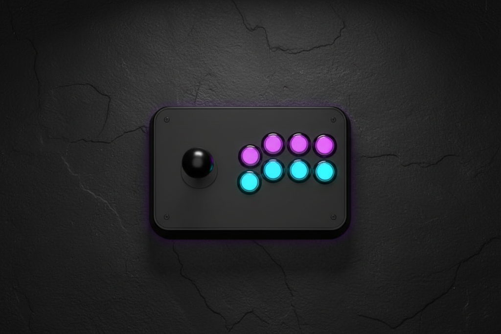 Arcade Fighting Stick - Flat Lay