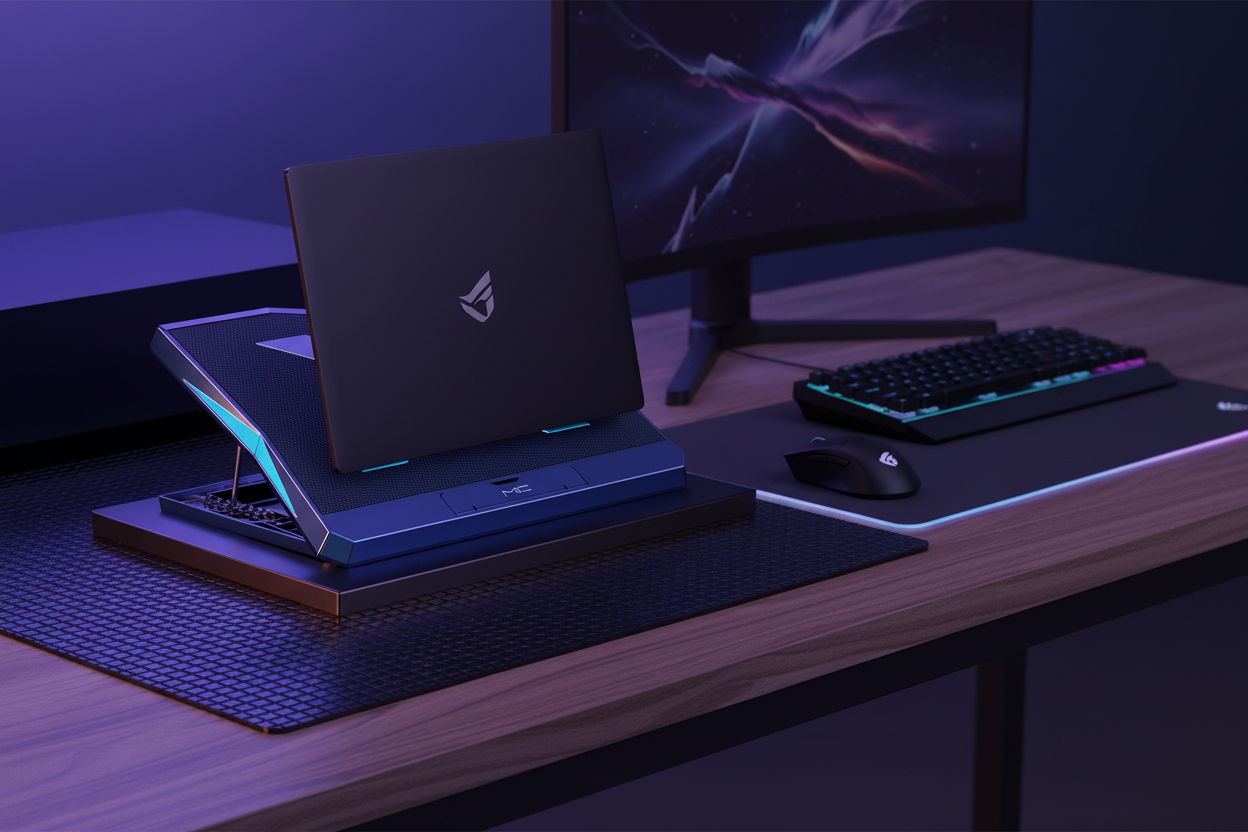 Foldable Laptop Cooling Stand with Radiator Base