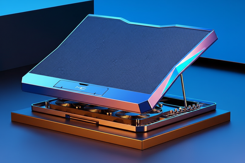 Foldable Laptop Cooling Stand with Radiator Base