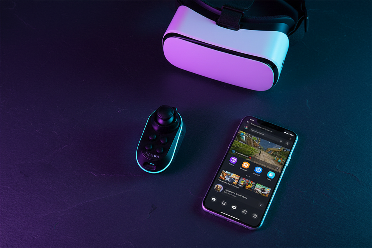 Mini Bluetooth Remote Control for Mobile Gaming & VR