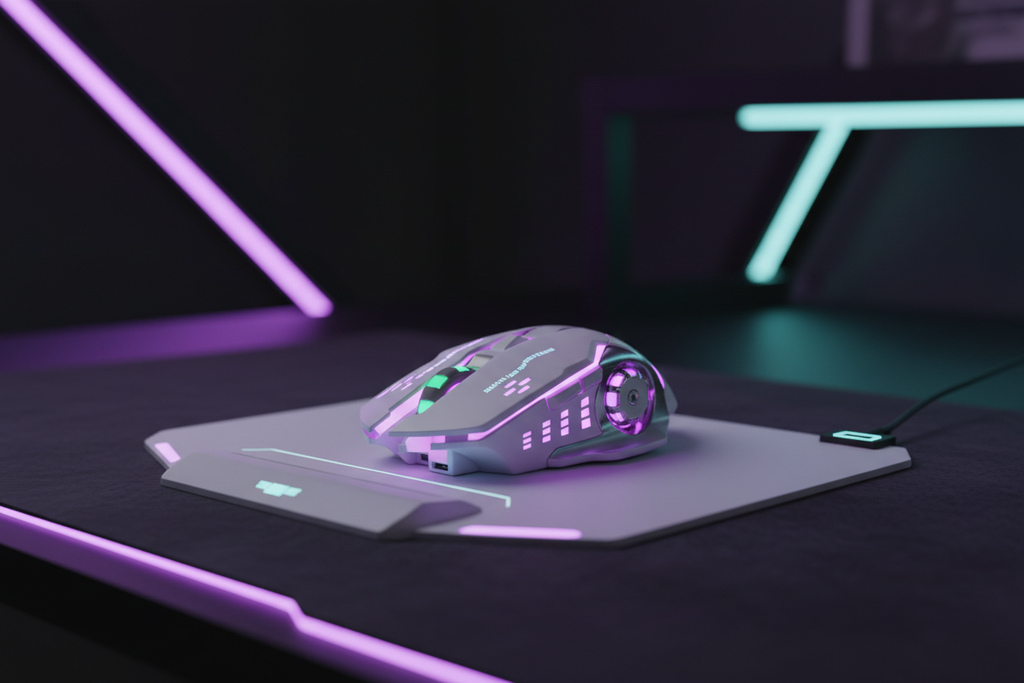 Silent Wireless Gaming Mouse - Charging